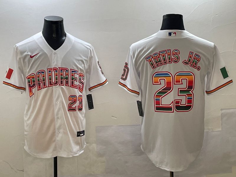 Men San Diego Padres #23 Tatis jr White Fashion Game 2025 Nike MLB Jersey style 1